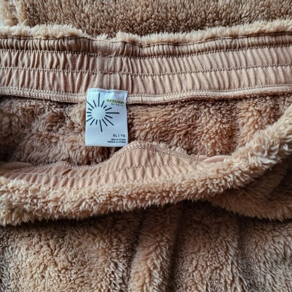 OFFLINE By Aerie Fluffy Sherpa Jogger High Waisted Sz XL/1X - Picture 6 of 10